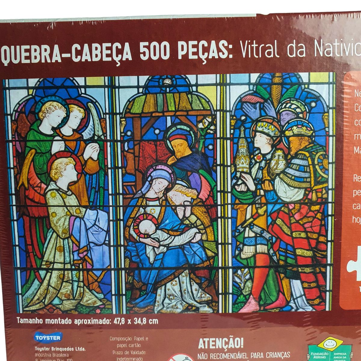 Quebra-Cabeça Toyster Vitral da Natividade 500 Peças Quebra-Cabeça Toyster Vitral da Natividade 500 Peças